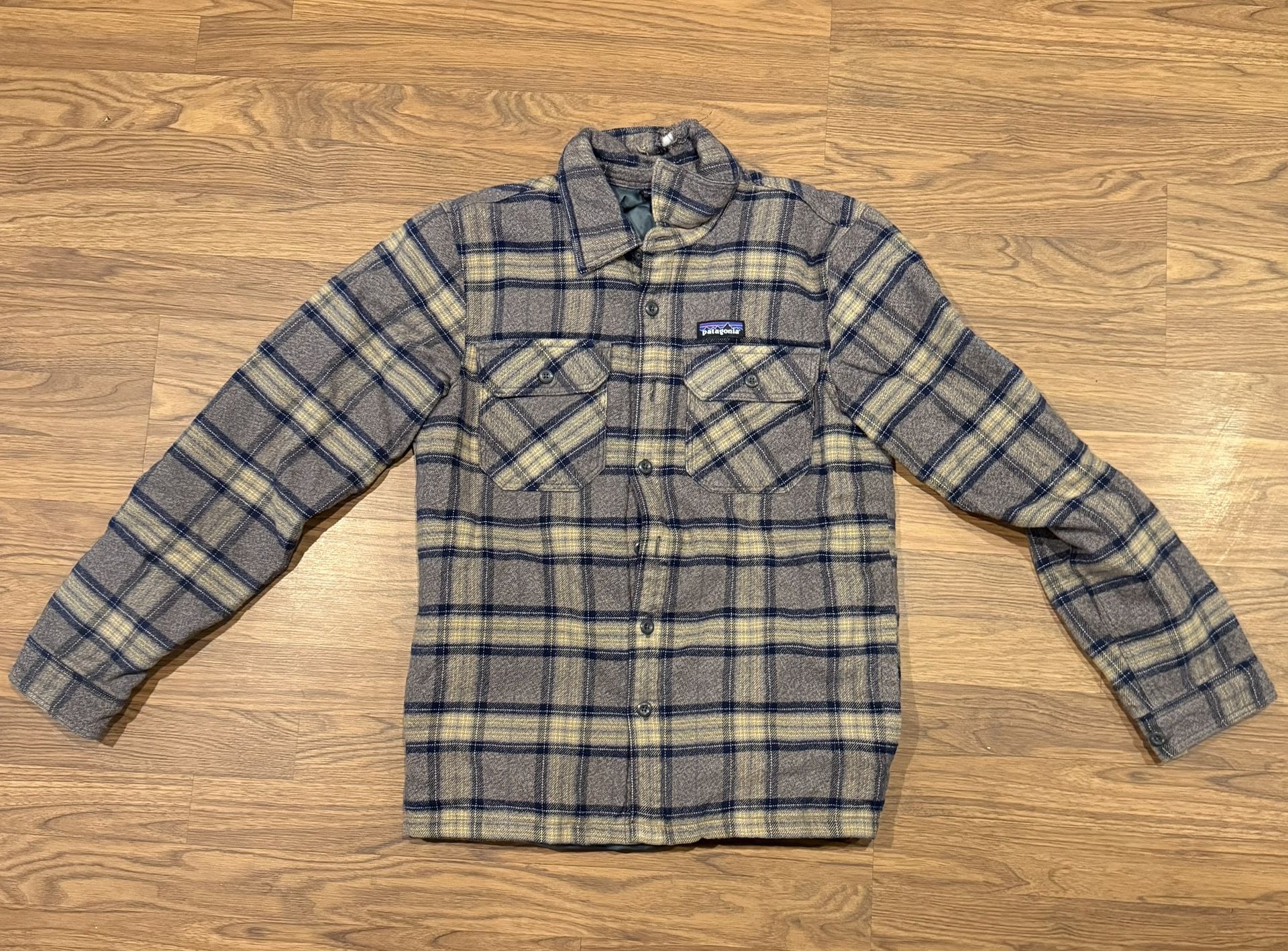 Patagonia Lightweight Insulated Fjord Flannel Shirt Jacket Size S
