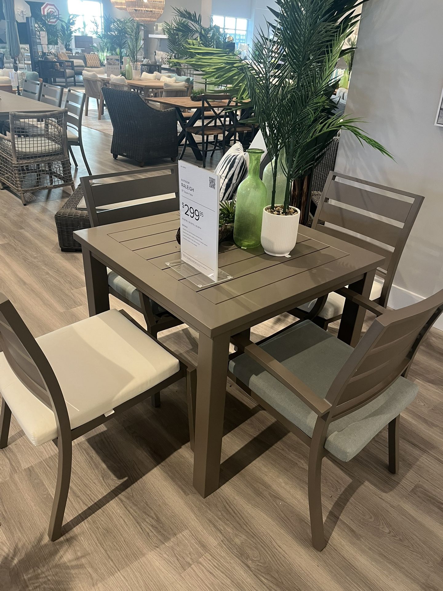 Brown Outdoor Square Table