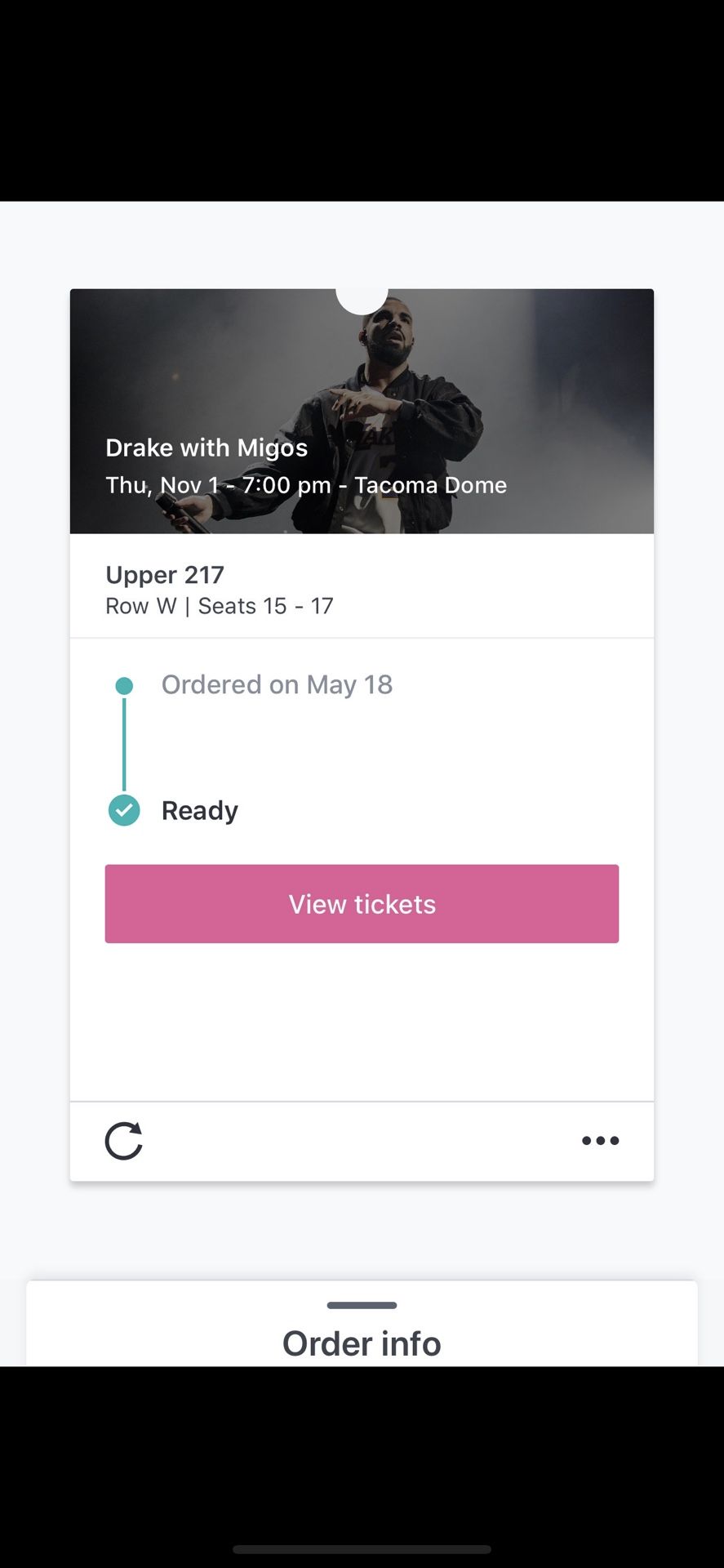 Drake with Migos concert tickets