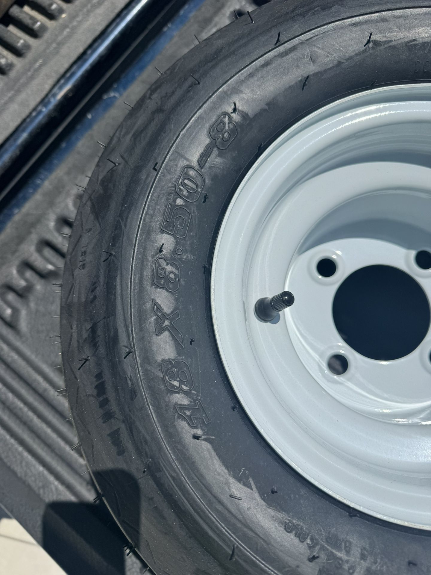 New, Mounted, 18x8.5x8 Tires And Wheels For Golf Carts And/or Mowers.