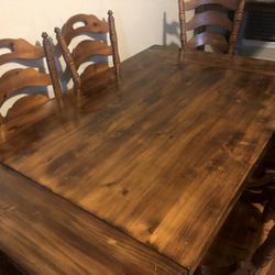Solid Wood Kitchen Table 