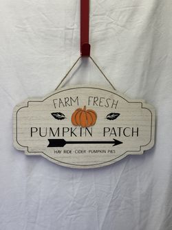 Farmhouse Pumpkin Patch Wooden Distressed Sign Country Primitive Cabin Rustic