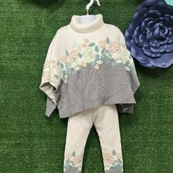 Janie And Jack 2 Piece Gray And Ivory Set Size 4 Toddler