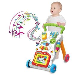 Baby Sit-to-Stand Learning Music Walker Trolley, Baby Walker, For Age 9 Month up