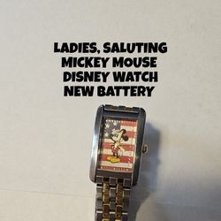 MICKEY MOUSE WOMEN'S WATCH, NEW BATTERY 