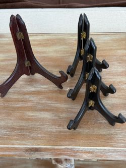 Wood Folding Small Display Stands Photo Picture Easel Frame Holders