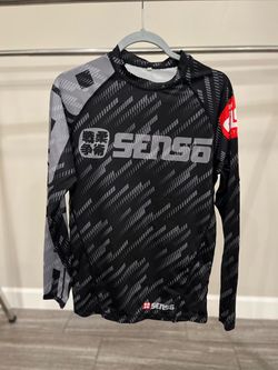 Senso Toso Long Sleeve BJJ Rash Guard - Black Camo (Size M)