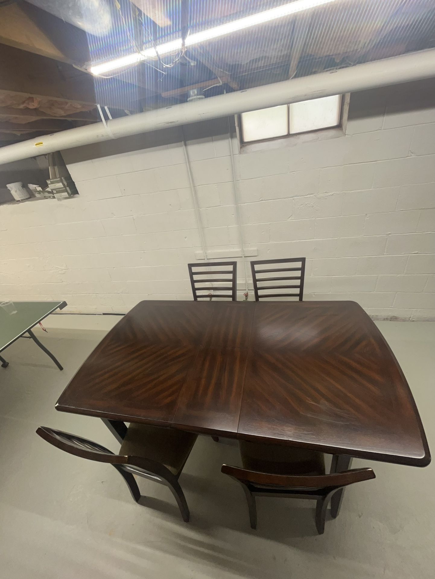 Brown Dining Table Set With Four Chairs