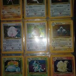 Vintage 1990s POKEMON HOLOGRAPHIC CARDS holo cards collection set binder