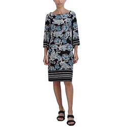 Brand New Sandra Darren Blue & Black Paisley Dress - Size XL