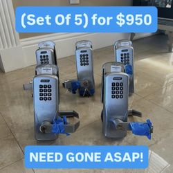 100% Working Heavy Duty Stainless Steel Lockset With Keypad (Set Of 5)