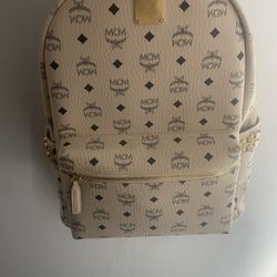 Beige Mcm Backpack 