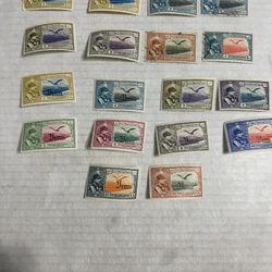 1935 Middle Eastern Airpost Collection Of 18 Stamps 