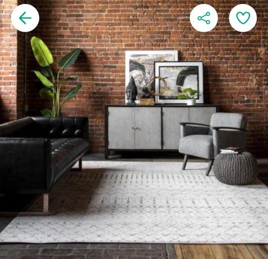 🫑🫑🫑🫑🫑Nex. 70#18 $70 nULOOMBlythe Modern MoroccanTrellis Gray 7 ft. x 9 ft. AreaRug