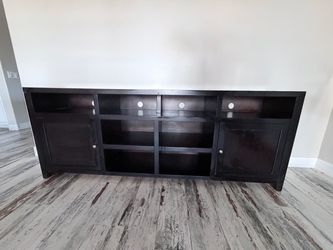 Dark Espresso Wood Media Console TV Stand