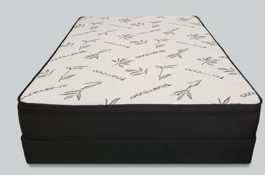 Full bamboo Mattress + Box Spring + Frame – Complete Set