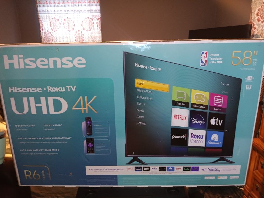 Brand New Hisense Roku TV UHD 4 K 58"