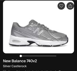 New Balance 740v2 Silver Castlerock Sneakers