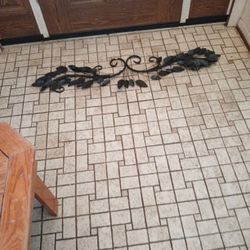 Decorative Metal Wall Hanging Decor-turquise And Brown 