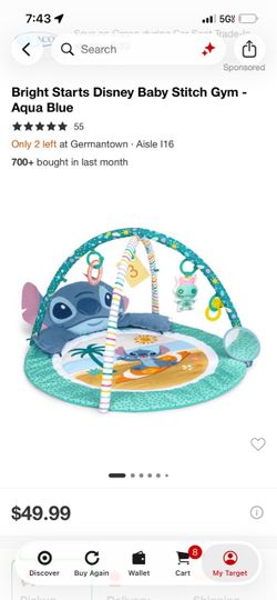 Baby stitch gym-aqua blue