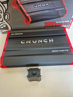 CRUNCH 3500 WATTS MONOBLOCK 1 OHM STABLE BUILT IN CROSSOVER WITH BASS CONTROL CAR AMPLIFIER
