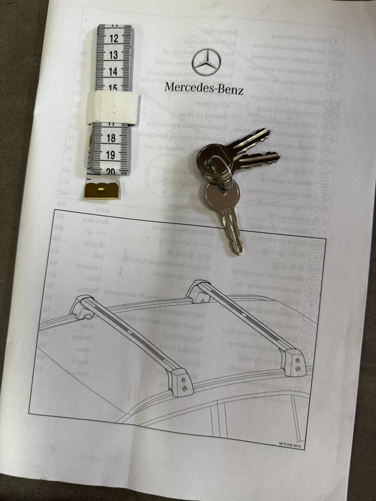 Basic Carrier Bars For Roof Rails - Mercedes-Benz (156-890-00-93)