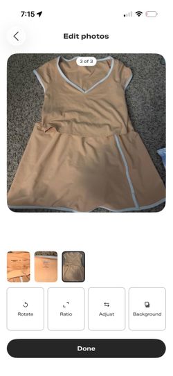 Coral orange crop top & skort for tennis