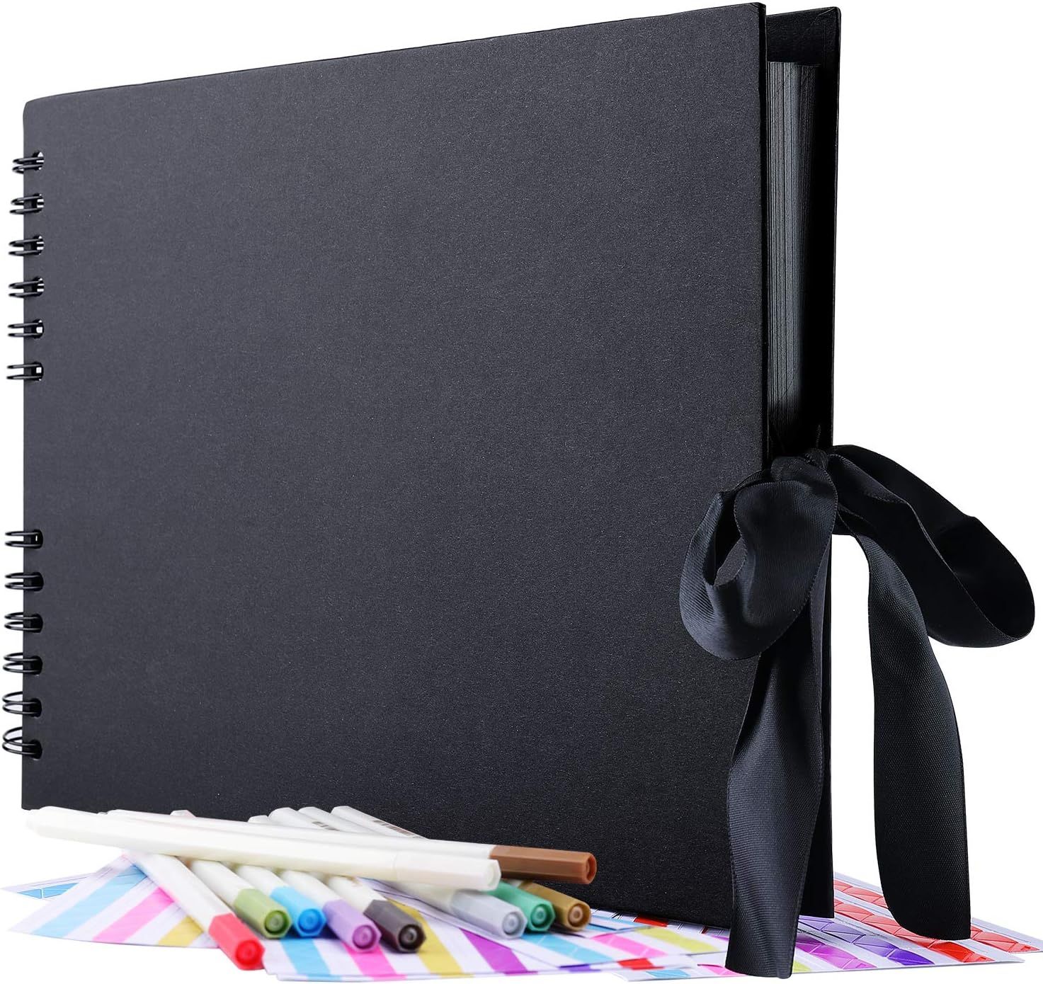 DIY SCRAPBOOK. 80 page Album W Metallic Markers, Craft Paper And Stickers.