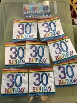 30th Birthday Cocktail Napkins