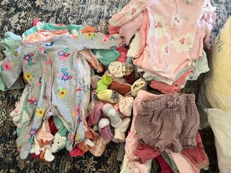 Lot of newborn girls clothes 80+ items