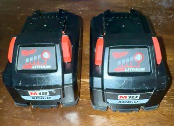 2 Milwaukee XC6 Batteries
