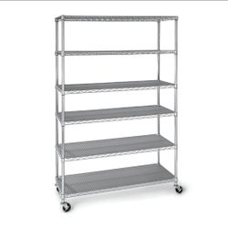 Member’s Mark 6-Tier Heavy Duty Wire Shelving Rack w/Wheels NEW – 2 Colors  #172/173