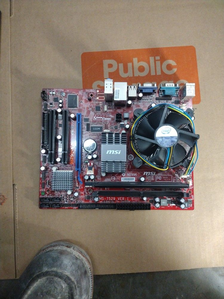 1
MSI G31TM-P21 MS-7529 VER: 1.6 Motherboard With Pentium 3.8ghz CPU