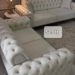 Brand New 🌞 Sofa Loveseat Velvet White Black Grey Blue Pink Color Configuration Options  Living Room Furniture Set 