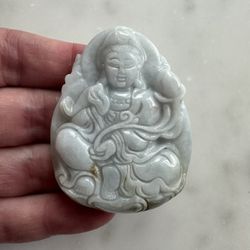 Carved Jade Guanyin Pendant 