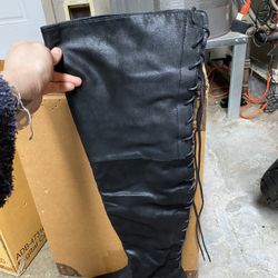 Brand New Lace Up The Back Thigh High Boots 