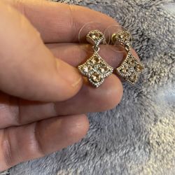 Natural Imperial Garnet Silver Earrings 