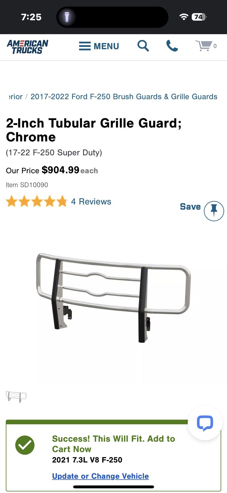 Super Strong Solid Chrome Brush Guard. Like Brand New!!!