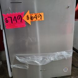 New Whirlpool Dishwasher 24" Wide 