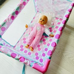 Crib toys come with a doll, foldable