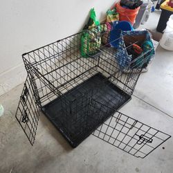 Black Metal Wire Dog Crate