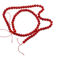 4mm Red Coral Beads 