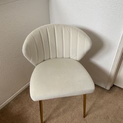 Suede Ivory Chair