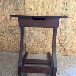 Small Wooden Desk With Storage Drawer