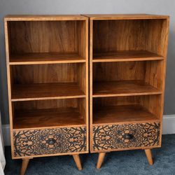 Pair of Mid-Century Style Bookcases – $220 for both
