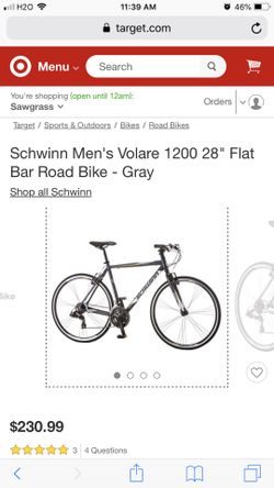 Schwinn volare 1200 flat best sale bar road bike stores