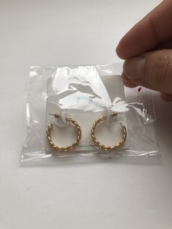 Gold hoop earrings