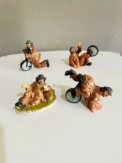 Clown Porcelain Figurine Emmett Kelly Collection Set