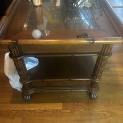 Glass Top End Table