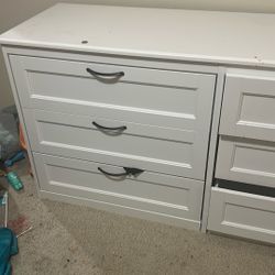 6 Drawer White Dresser 